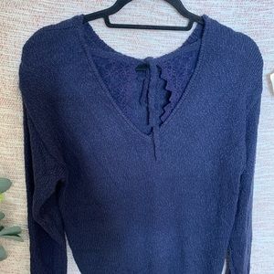 [AVLN] Lace Cutout Back Tunic Sweater NWOT